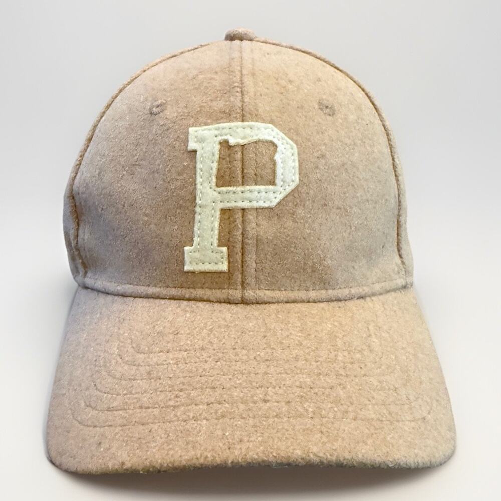 Portland Gear Mens Tan Beige “P” Oregon Map Wool Blend Leather Strapback Hat Cap